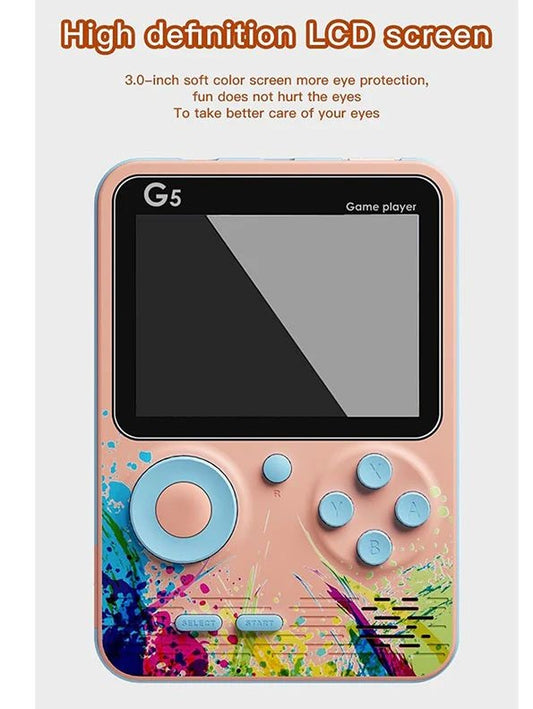 Consola portabila jocuri retro G5, ecran LCD 3 inch, mini game player, jocuri clasice