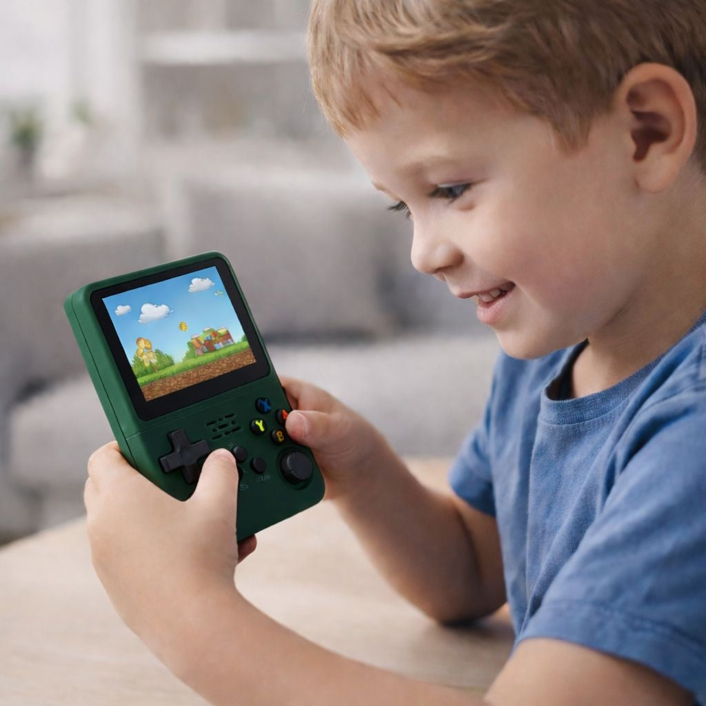 Consola Portabila pentru Jocuri R36S, 64GB,Verde,