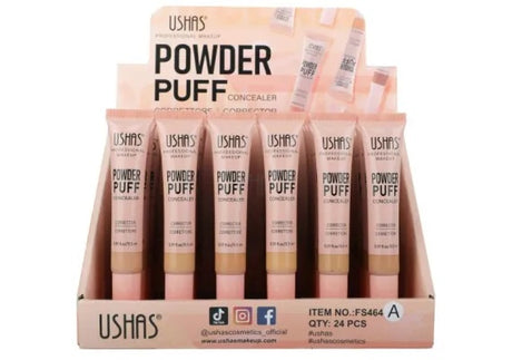 Corector lichid cu aplicator puf Ushas Powder Concealer , 11.5ml