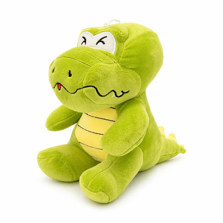 Crocodil de plus verde 23x25cm, jucarie moale copii cu design simpatic