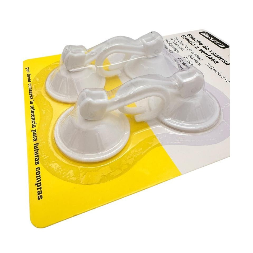 Cuier cu Ventuza 4 Ventuze, Material PP+PVC, 5x5cm , Suport Practic si Fara Gauri,
