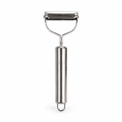 Curatator legume si fructe inox argintiu, decojitor multifunctional cu lama zimtata