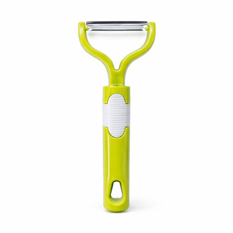 Curatator legume si fructe YIBOO verde, decojitor inox multifunctional cu maner ergonomic