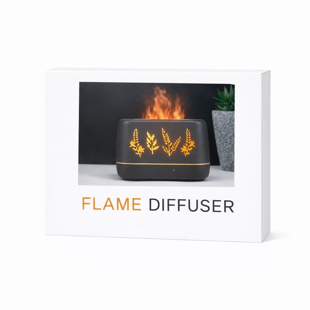 Difuzor Aromaterapie cu Efect de Flacără și LED, Plastic
