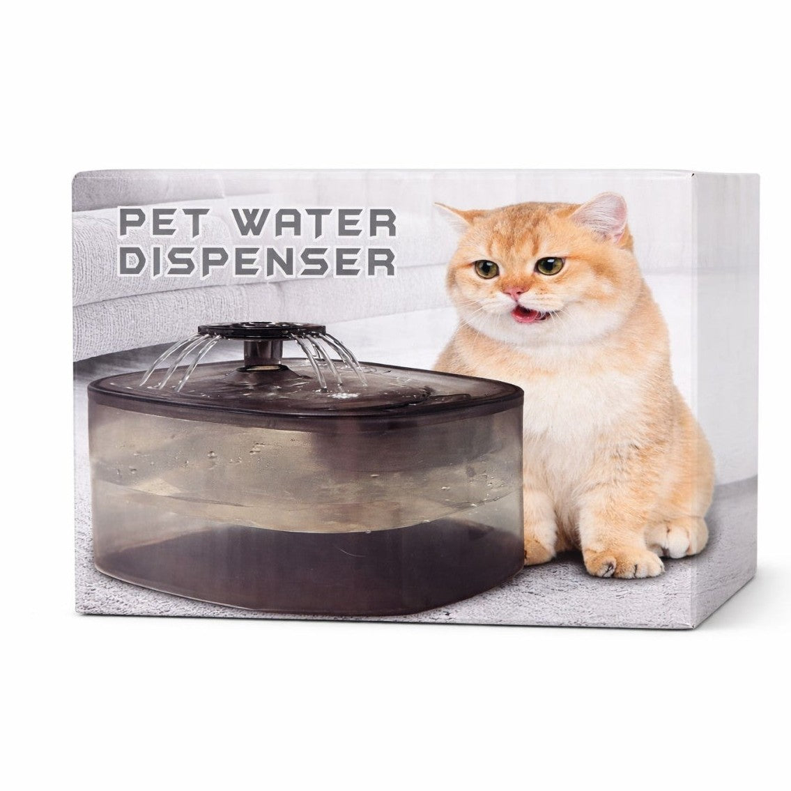 Dispenser apa automat animale, fantana apa pisici si caini 2.5L, filtrare multipla, USB, negru
