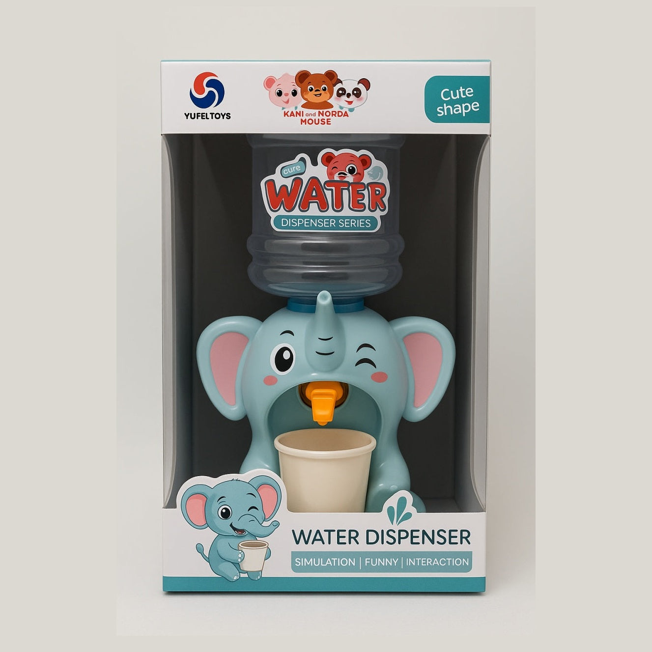 Dispenser Apa pentru Copii , Model Elefant Albastru , 24 CM