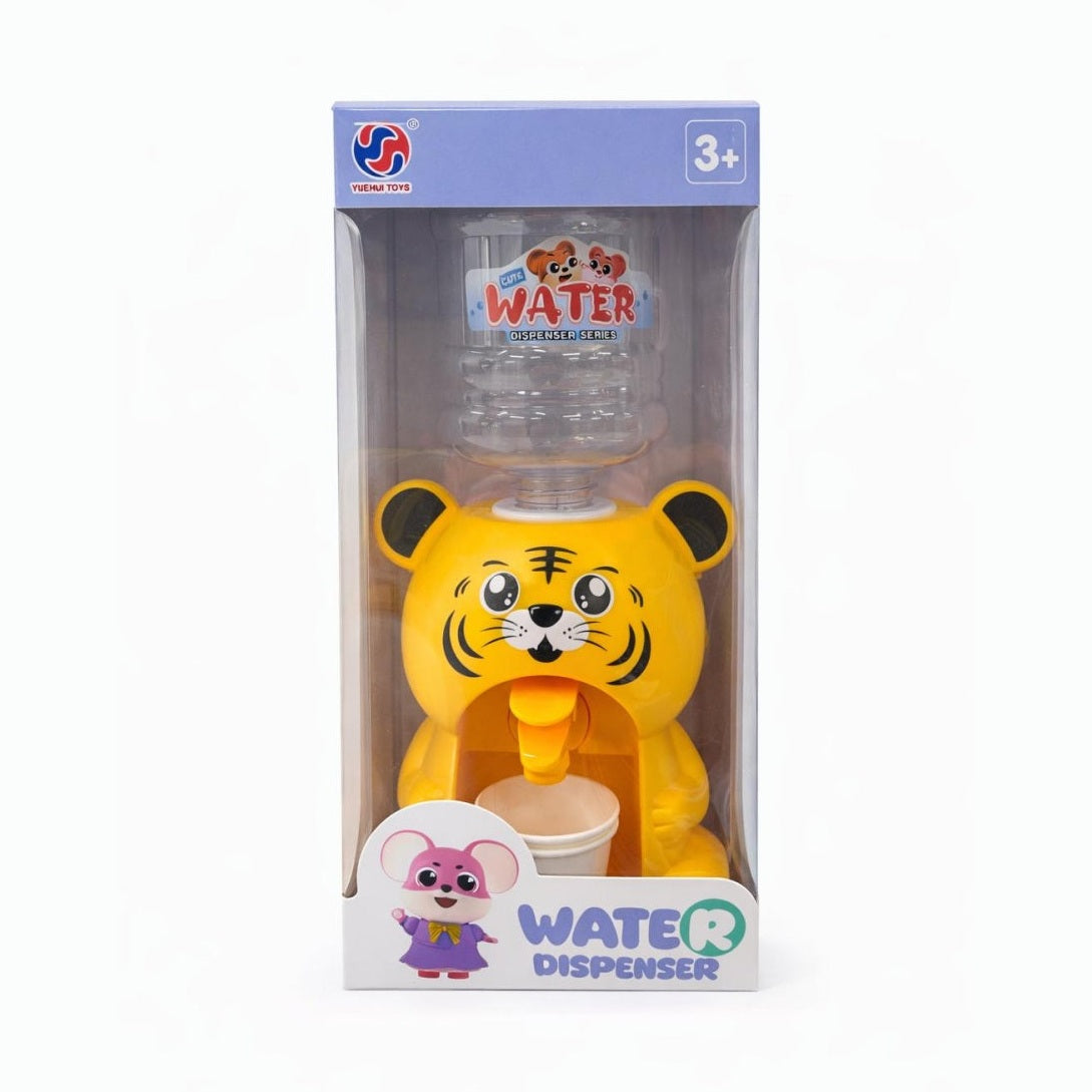 Dispenser apa pentru copii model tigru, 28.5 cm, din plastic, cu pahar inclus