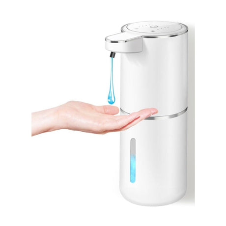 Dozator Automat Sapun cu Senzor, Montare Perete sau Masa, USB-C, Rezervor 380ml, Alb