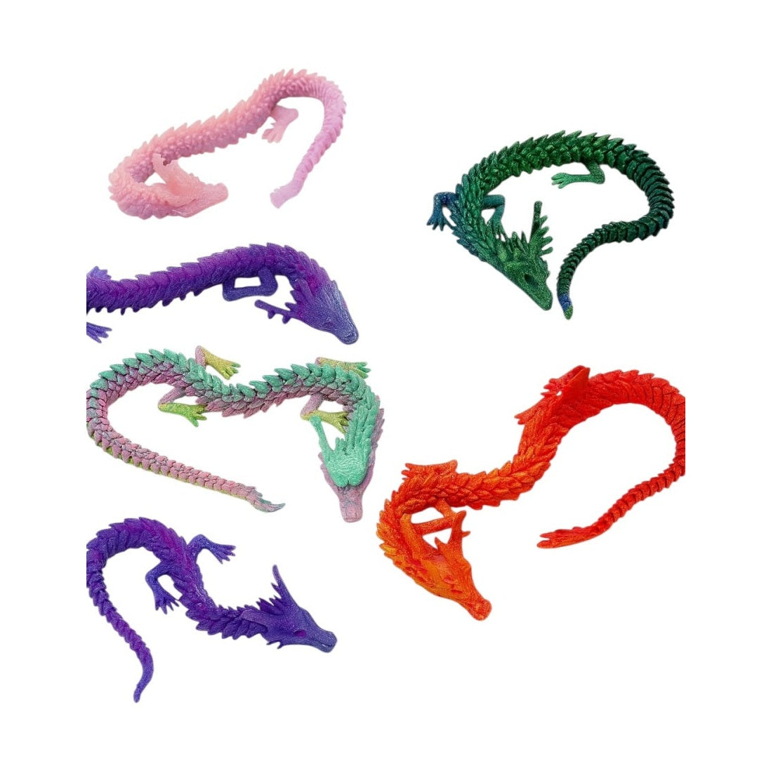 Dragon cu Articulati Antistres , Jucarii Fidget 3D Flexibile, Culori aleatorii
