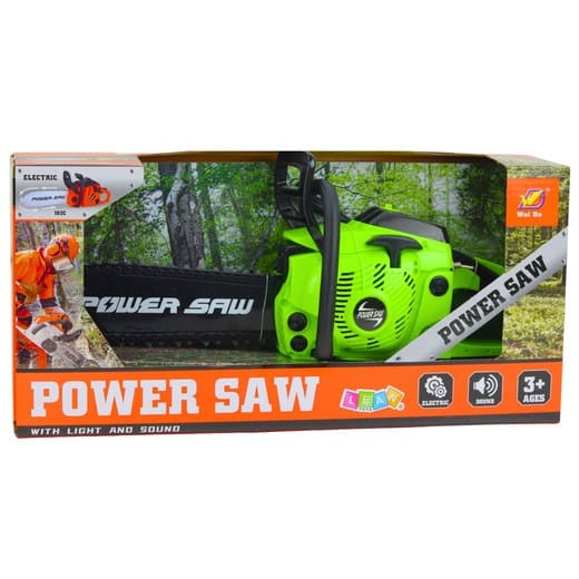 Drujba de jucarie electrica cu sunet si lumini lama argintie POWER SAW