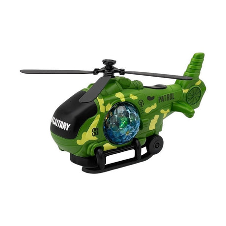 Elicopter militar cu lumini 3D si efect de aburi , jucarie copii 3+