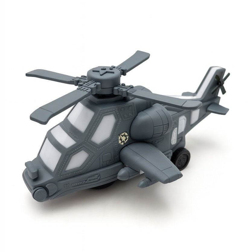 Elicopter Militar Jucarie 25x11 cm cu Lumini si Sunete , Model de Atac, Rotori Functionali