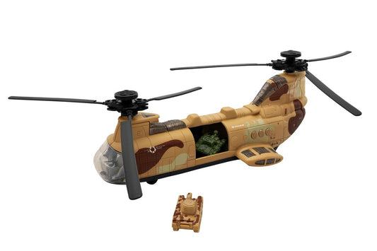 Elicopter militar jucarie transport cu tanc inclus model ARMY Didai, 32x11cm