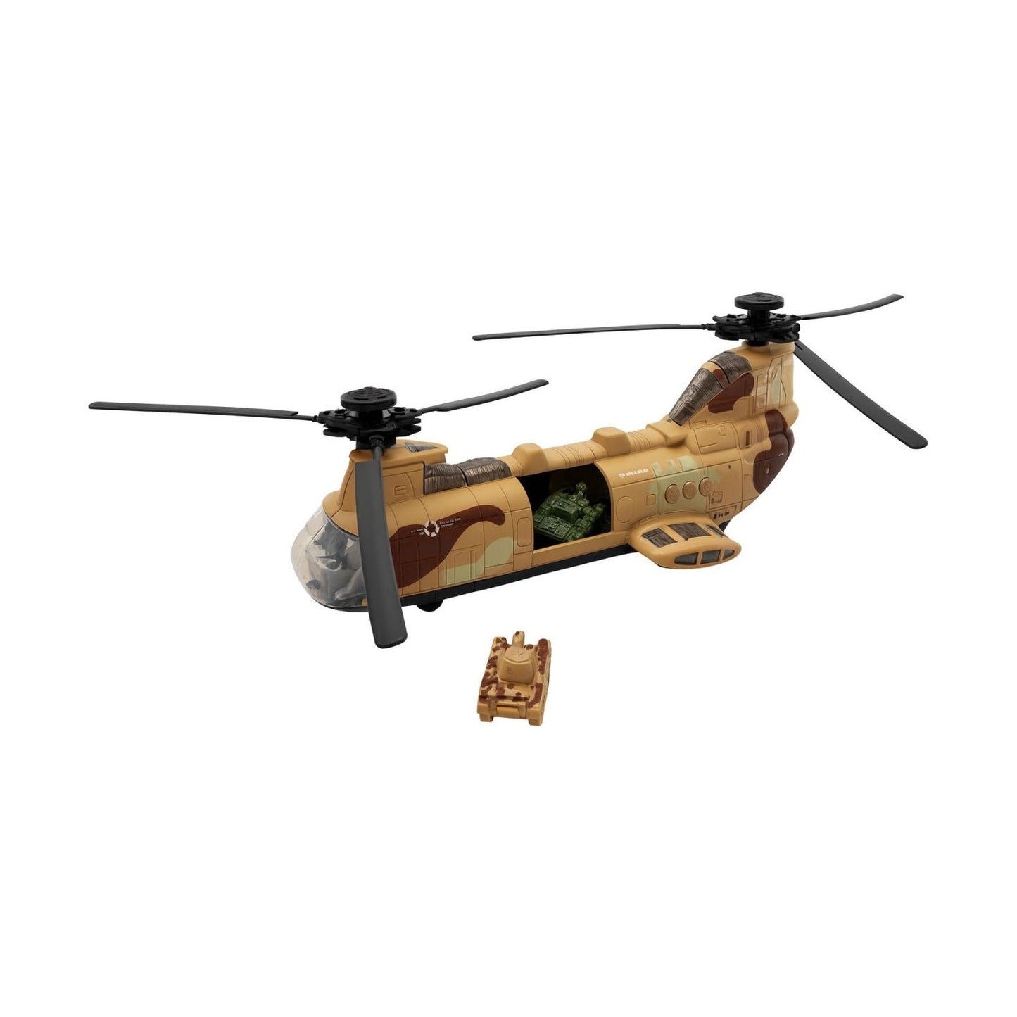 Elicopter militar jucarie transport cu tanc inclus model ARMY Didai, 32x11cm