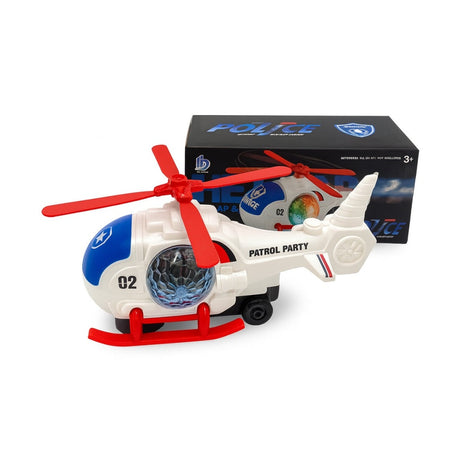 Elicopter Police 19.5x10 cm , Scoate Fum, Lumini, Sunete