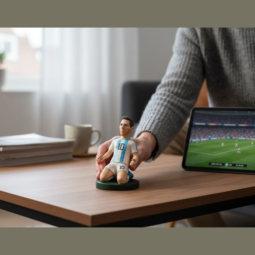 Figurina Ceramica Fotbalist , 13 cm, Model Colectie, Detalii Realiste