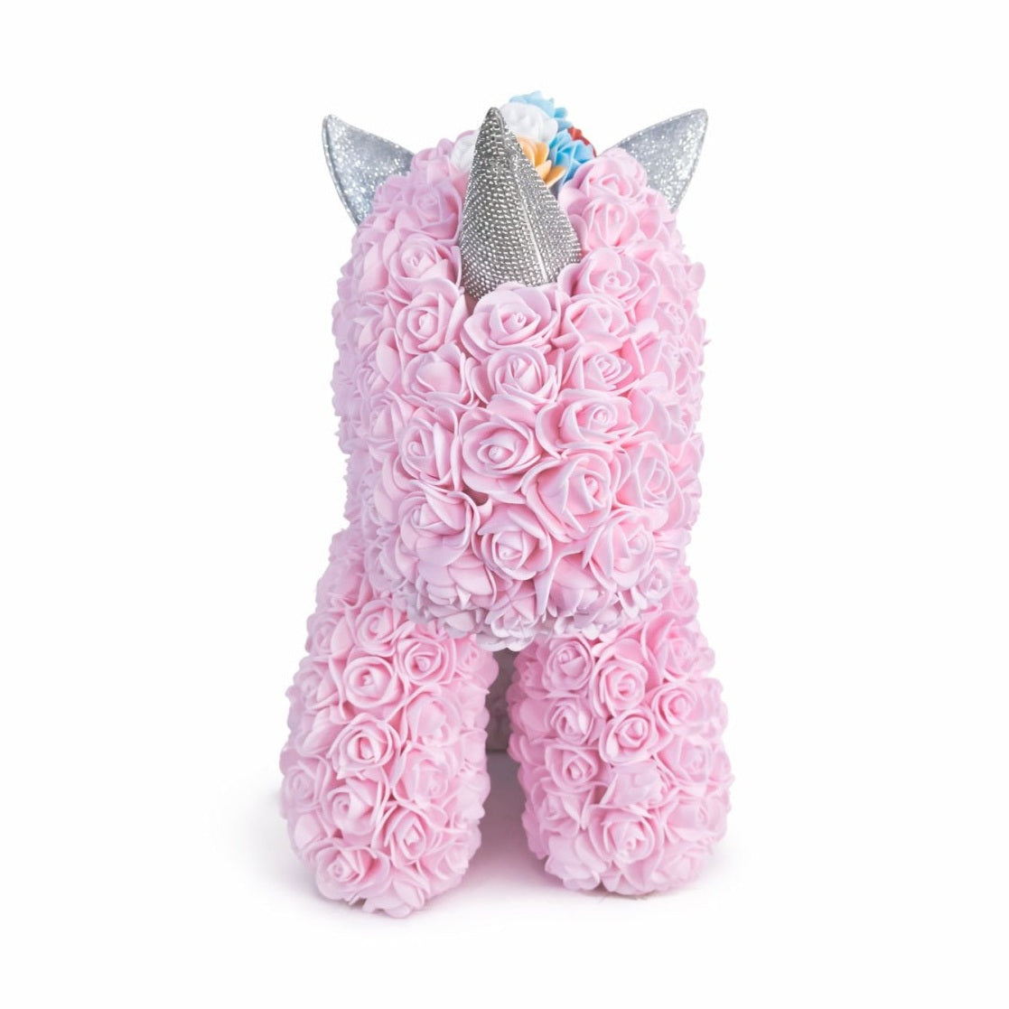 Figurina decorativa din trandafiri din spuma roz, cadou floral premium