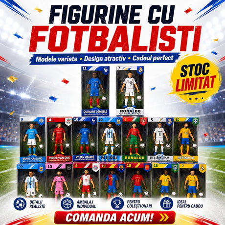 Figurina Fotbalist cu Minge, Jucarie Sport in Cutie, Model Aleatoriu pentru Copii