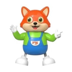 Figurina interactivă Vulpe Dansatoare cu muzică și lumini, din plastic, 13,5x21x13 cm