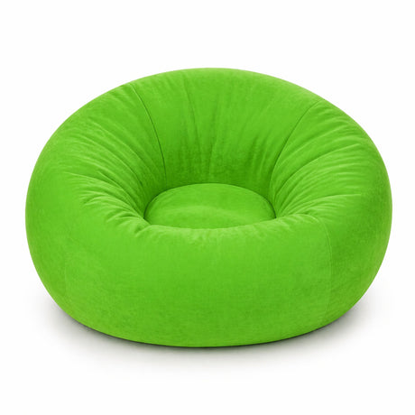 Fotoliu gonflabil verde, cu pompă inclusă, confortabil, din plastic rezistent