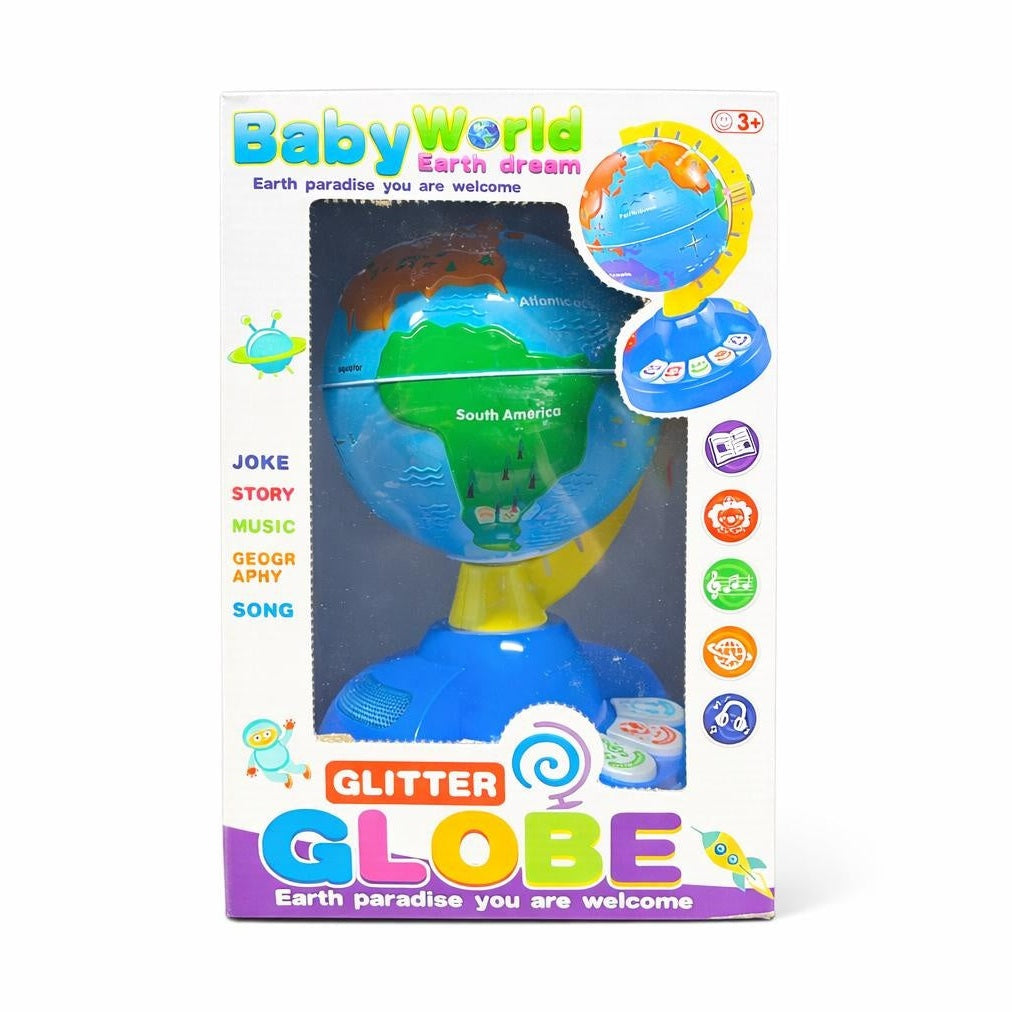 Glob muzical interactiv pentru copii din plastic cu lumini și sunete model Baby World 705