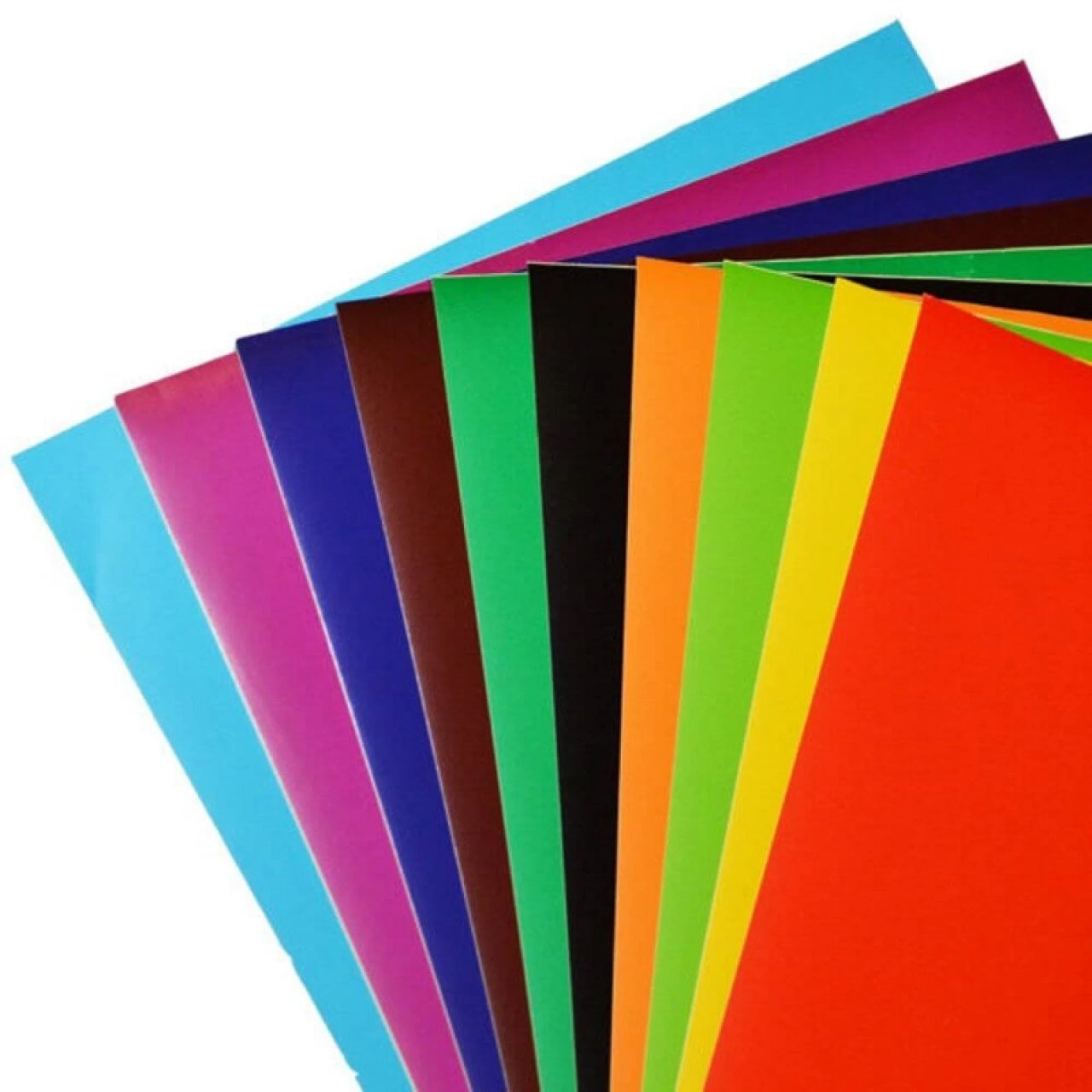 Hartie glasata colorata A4, 10 file set, pentru proiecte scolare, hobby si craft,
