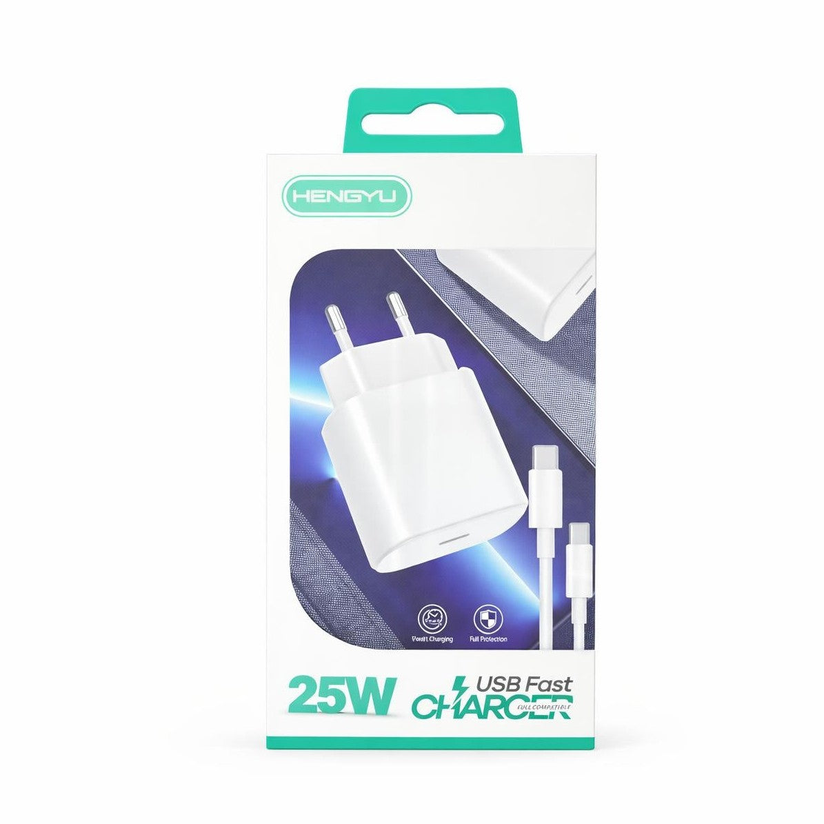Încărcător priză Hongyu 25W Fast Charger cu cablu USB-C, încărcare rapidă