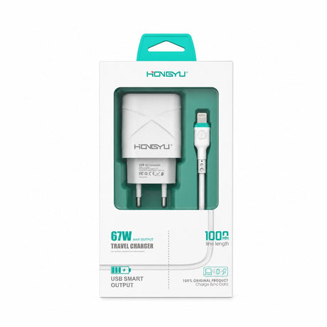 Încărcător Telefon Rapid 67W cu Cablu Lightning 1000 mm – Încărcare Rapidă și Sigură