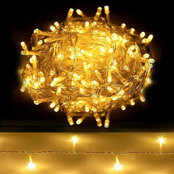 Instalatie tip sir cu 240 LED-uri, 30 metri, galben alb, cu LED colorat, V8 360,