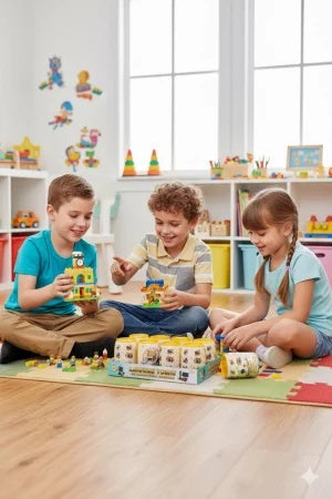 Joc de Constructie DIY in Ambalaj Tip Doza – Leisure Town International Schools, 9x5.5cm