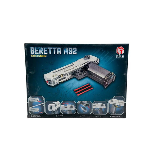 JOC DE CONSTRUCTIE PENTRU COPII MODEL PISTOL BERETTA M92, 349 PIESE, 36.5x27.5cm