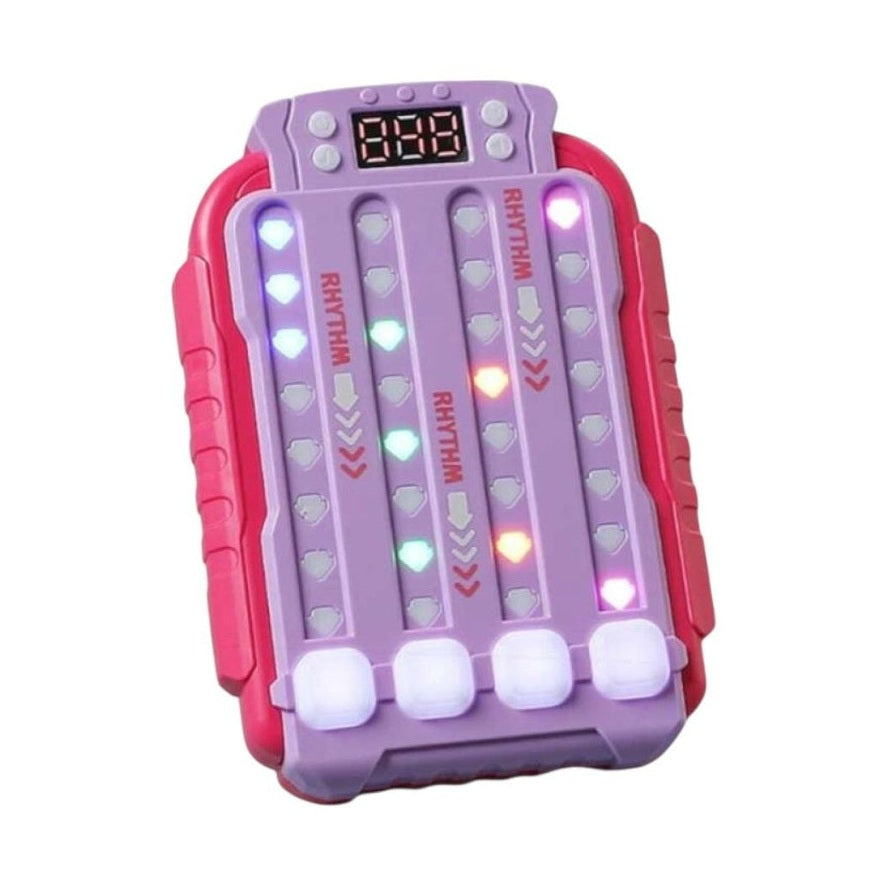 Joc Electronic Portabil Rhythm Lumini Sunete , Consola Reflexe Rapid Push Indemanare Copii 3+