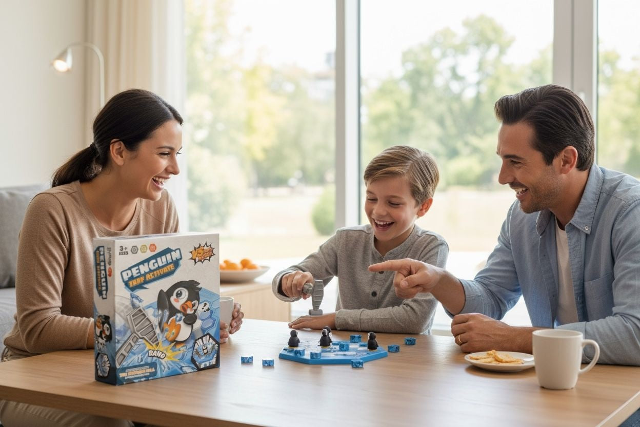 Joc Interactiv cu Pinguin- Penguin Trap Activate , Joc de Indemanare pentru Copii, 22x20cm