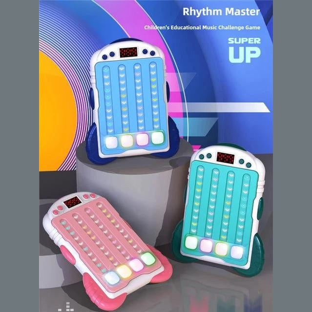 Joc Interactiv Rhythm Lumini Sunete Roz , Jucarie Educativa Copii 3+ Reflexe Memorie