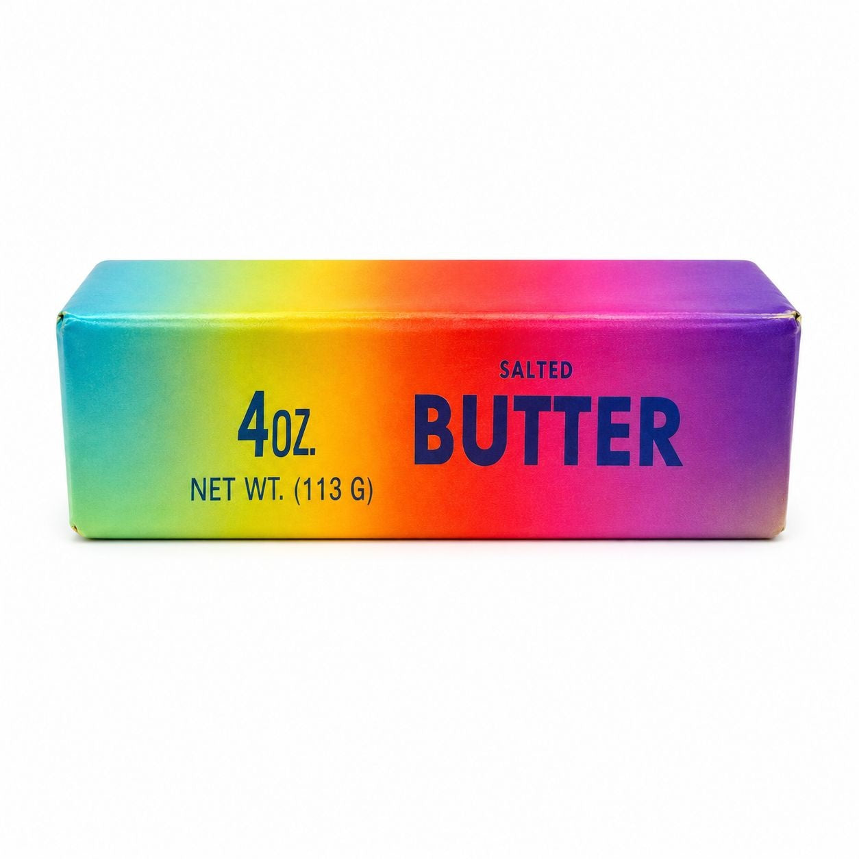 Jucarie antistres Butter Squishy Rainbow 13cm, model pachet de unt, culoare aleatorie