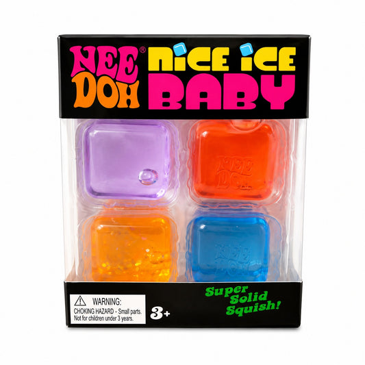 Jucarie antistres cub transparent, 4 bucati, textura moale, culori mixte, super squish 3+