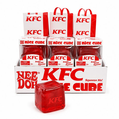 Jucărie Antistres NeeDoh Nice Cube Roșu – Cub Squishy Super Moale pentru Relaxare și Reducerea Stresului