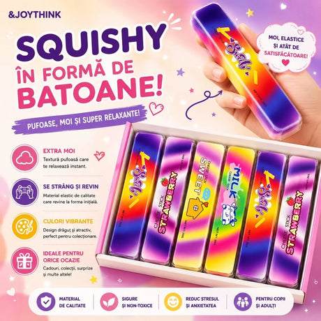 Jucărie Antistres Squishy Butter Multicolor, 13 cm, Slow Rising, Super Moale, Model Aleatoriu
