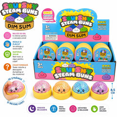 Jucărie Antistres Squishy Dumpling cu Sclipici și Bile din Gel 5,5 cm