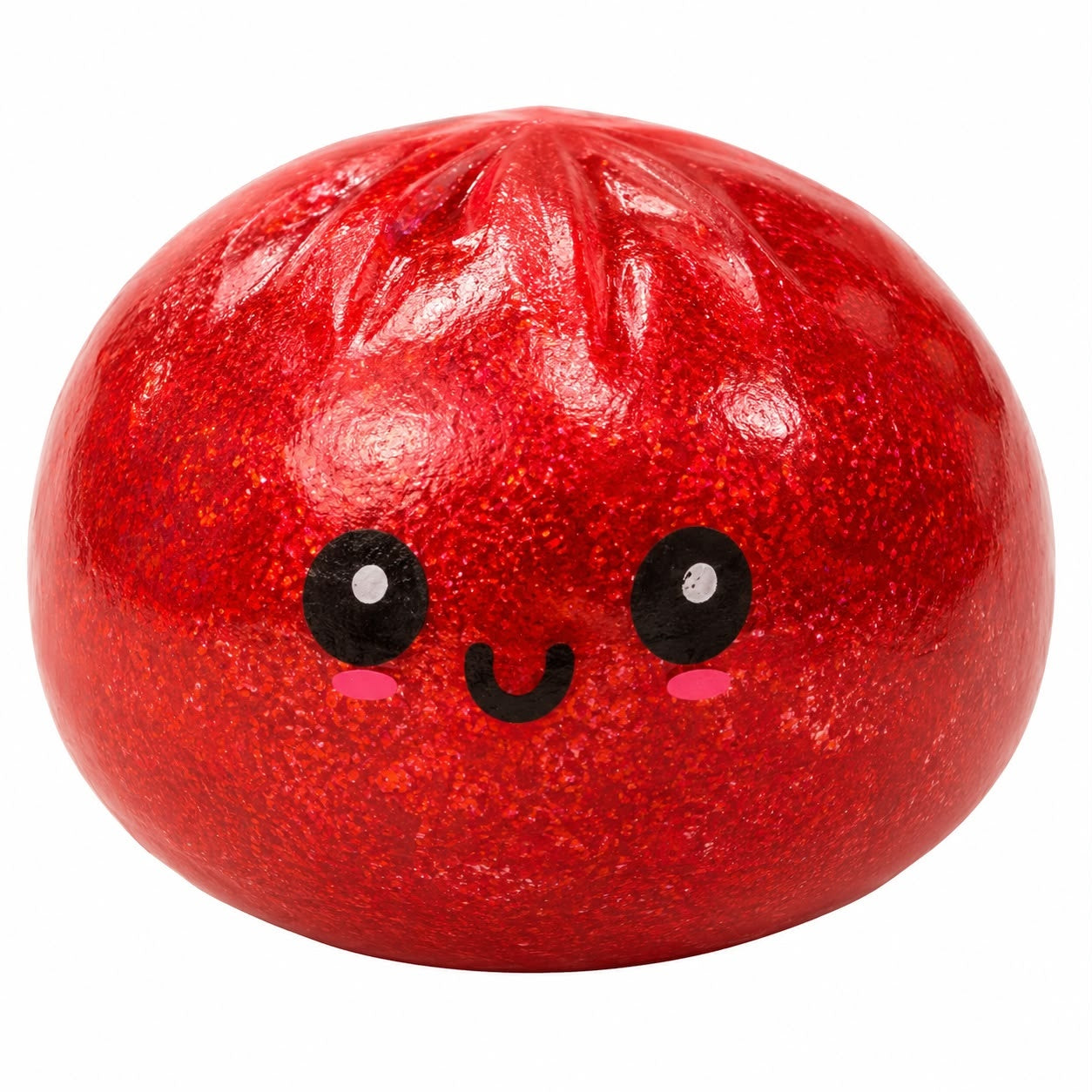 Jucărie Antistres Squishy Dumpling cu Sclipici și Bile Mari din Gel, 8.5 cm – Moale și Elastică