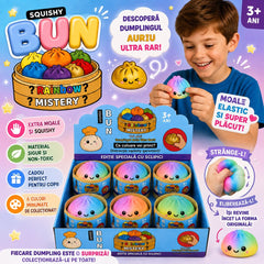 Jucărie Antistres Squishy Dumpling Multicolor cu Spumă, 8,5 cm, Slow Rising, Model Aleatoriu
