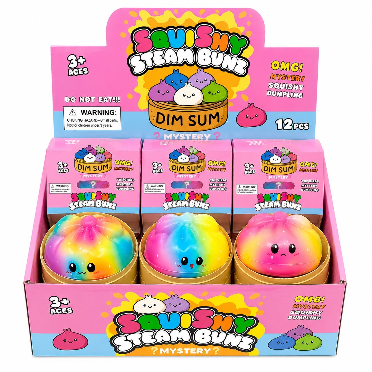 Jucărie Antistres Squishy Dumpling Pufos 8.5 cm, Model Surpriză, Moale și Elastic