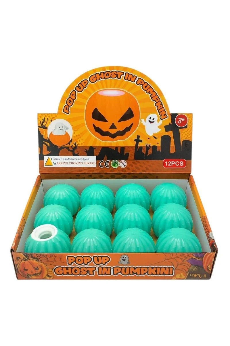 Jucărie Antistres Squishy Pop-Up Fantomă în Dovleac – Jucărie Senzorială Amuzantă pentru Copii