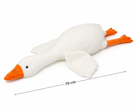 Jucărie de pluș gâscă albă 70 cm – pernă moale decorativă