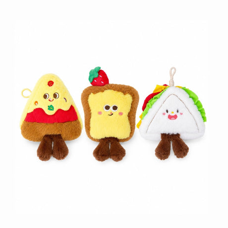 Jucărie de Pluș Gustări, 15cm, Model Aleatoriu – Nacho, Pâine Prăjită sau Sandviș, Moale cu Agățătoare, 3+ Ani