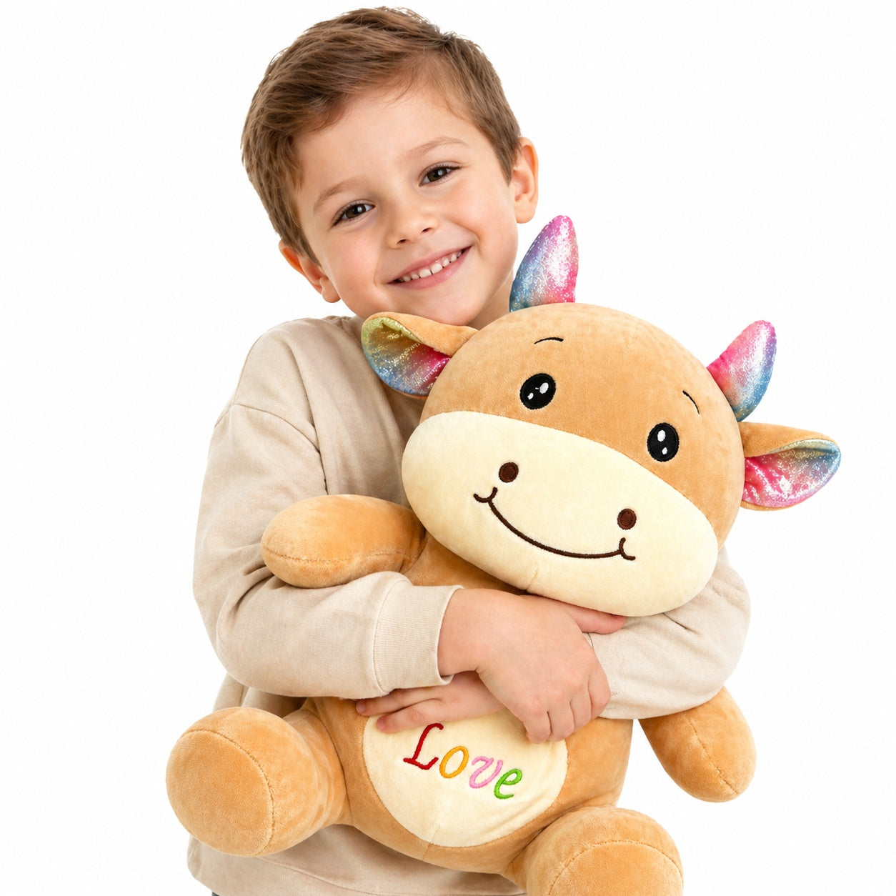 Jucărie de pluș văcuță maro 45 cm – pluș moale, design adorabil