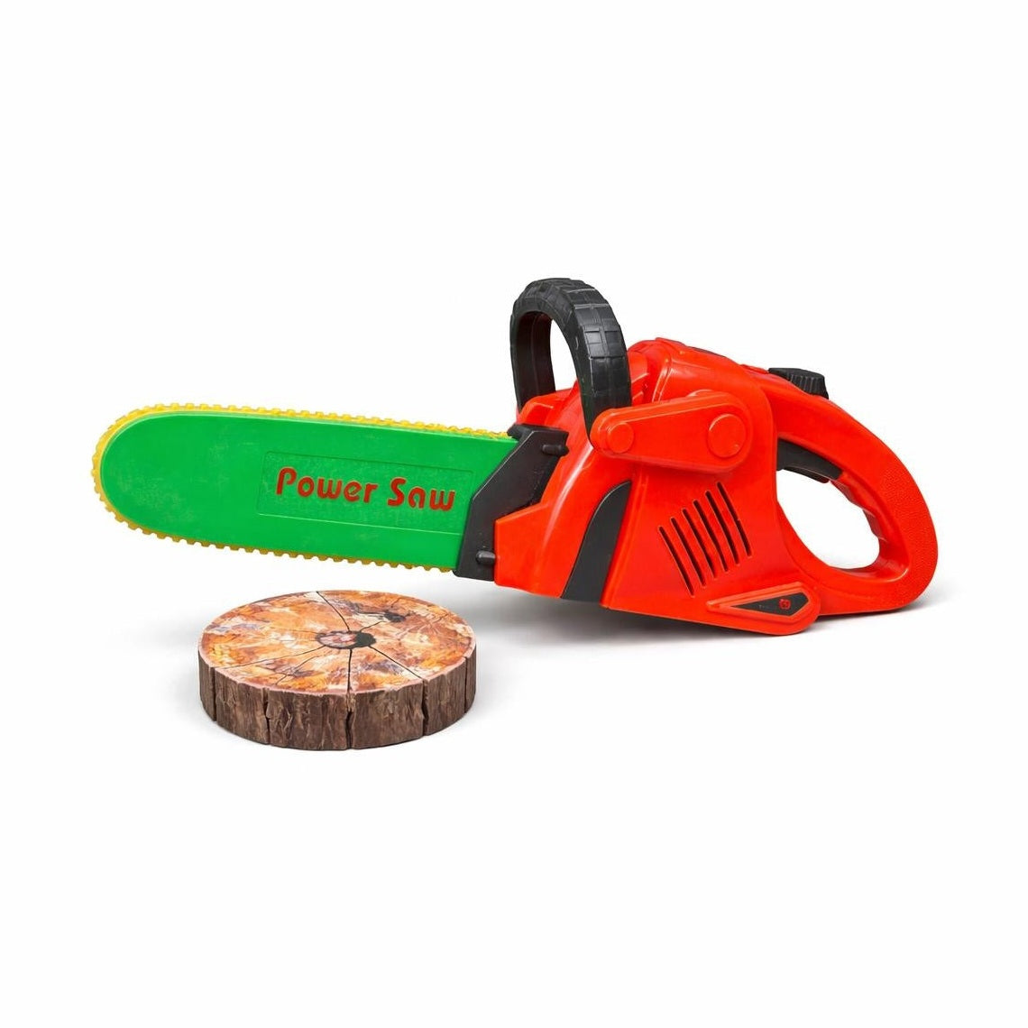 Jucărie fierăstrău cu lanț din plastic cu sunete și lumină Power Saw, roșu-verde