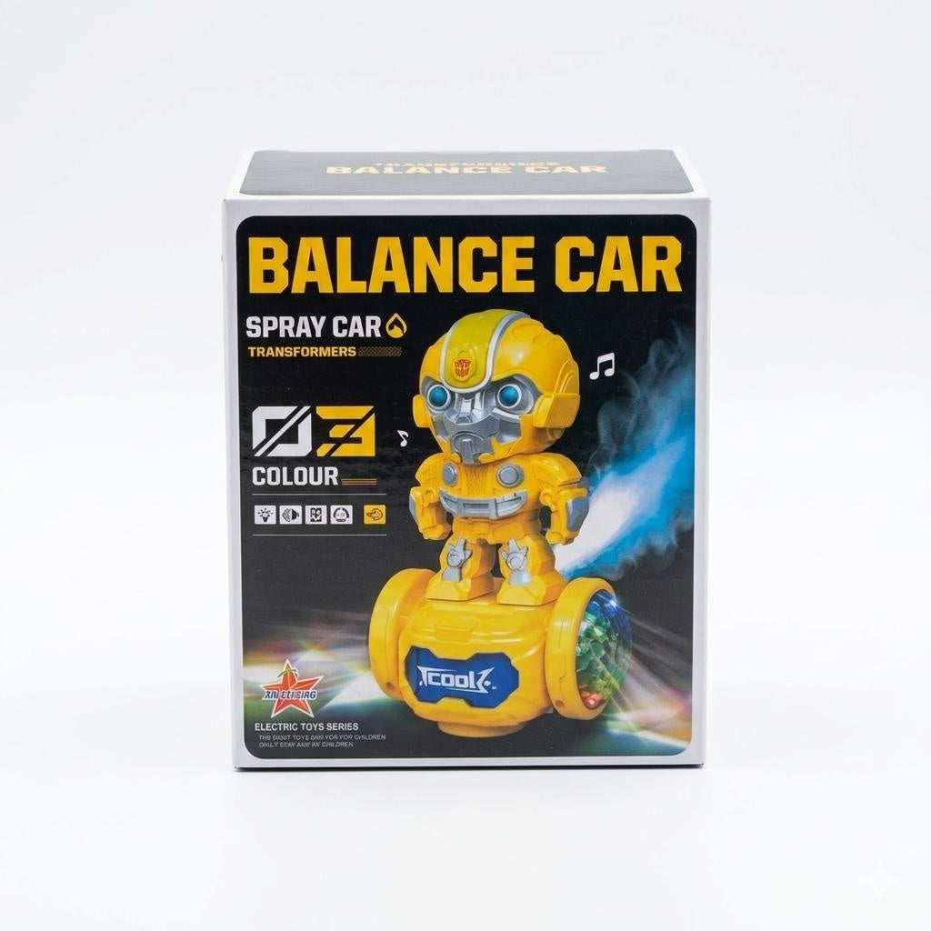 Jucarie interactiva Balance Car Spray model 0716, Plastic, Sunete si Lumini, diverse culori