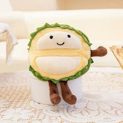 Jucarie plus durian pufos cu fata zambitoare, model simpatic, 16 cm