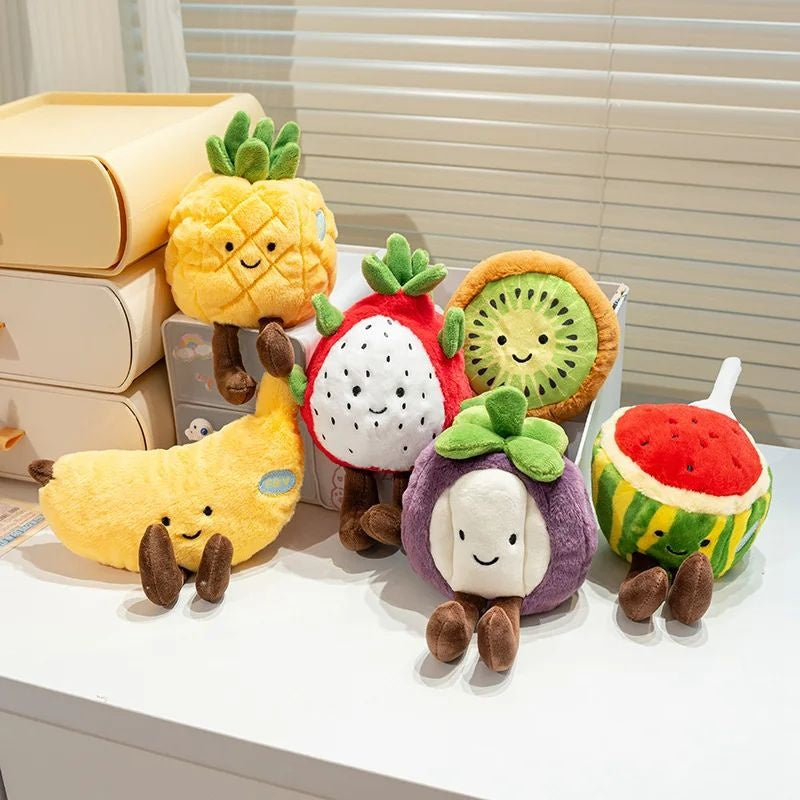 Jucarie plus durian pufos cu fata zambitoare, model simpatic, 16 cm